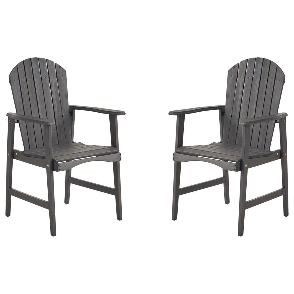 Hearth and Haven Outdoor Adirondack Dining Chair in Dark Grey &#40;Set of 2&#41;, , large