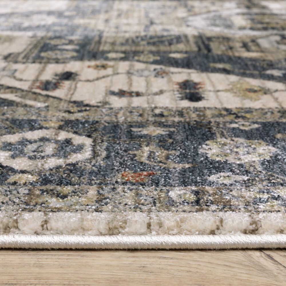 Oriental Weavers Eliana Blue and Brown 7&#39;10&quot; x 10&#39;10&quot; Area Rug, , large