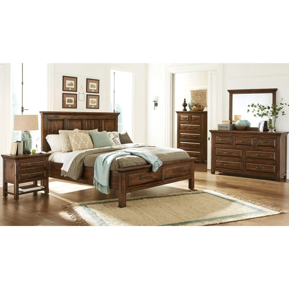 Napa Furniture Design 4-Piece Queen Bedroom Set in Dark Chestnut, , large
