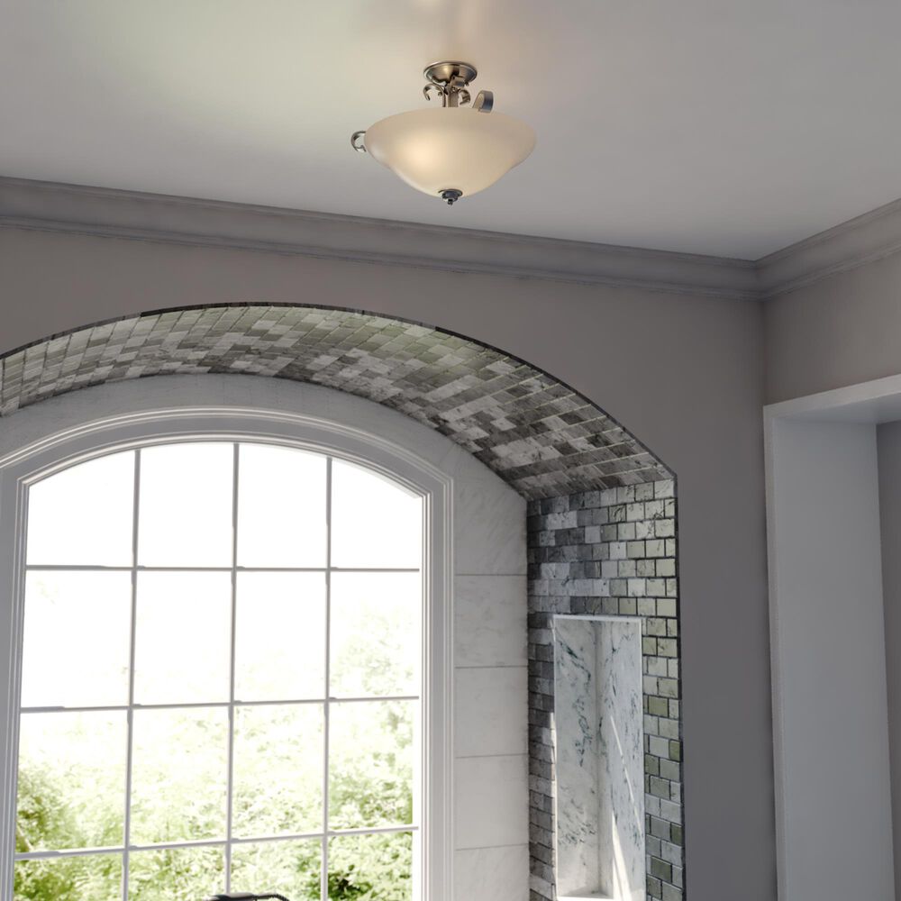 Vaxcel Monrovia 3-Light Semi Flush Mount in Brushed Nickel, , large