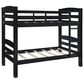 Linon Home Decor Levi Twin Over Twin Bunk Bed in Black, , large