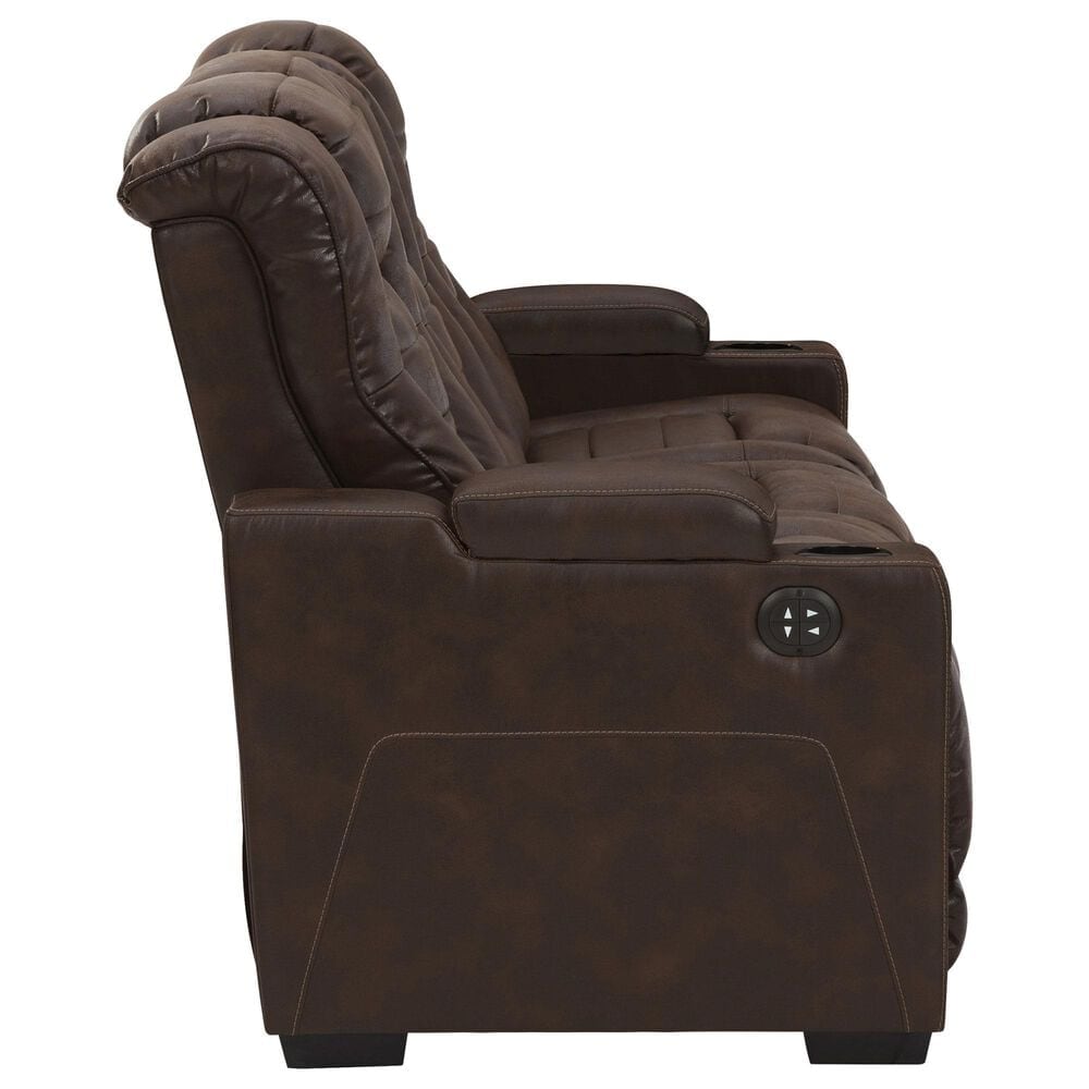 Ashley Owner&#39;s Box Power Reclining Sofa in Thyme, , large