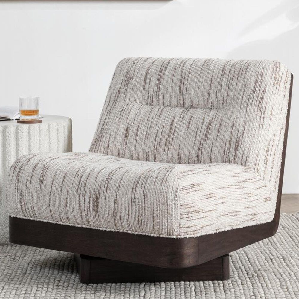 Classic Home Crandall Swivel Chair in Cocoa Cream, , large