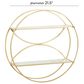 CosmoLiving by Cosmopolitan 22" x 22" Wall Shelf in Gold and Light Natural Brown, , large