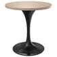 Leisuremod LeisureMod Verve Collection 27 Round Dining Table, Black Base with Light Natural Wood MDF Top, , large