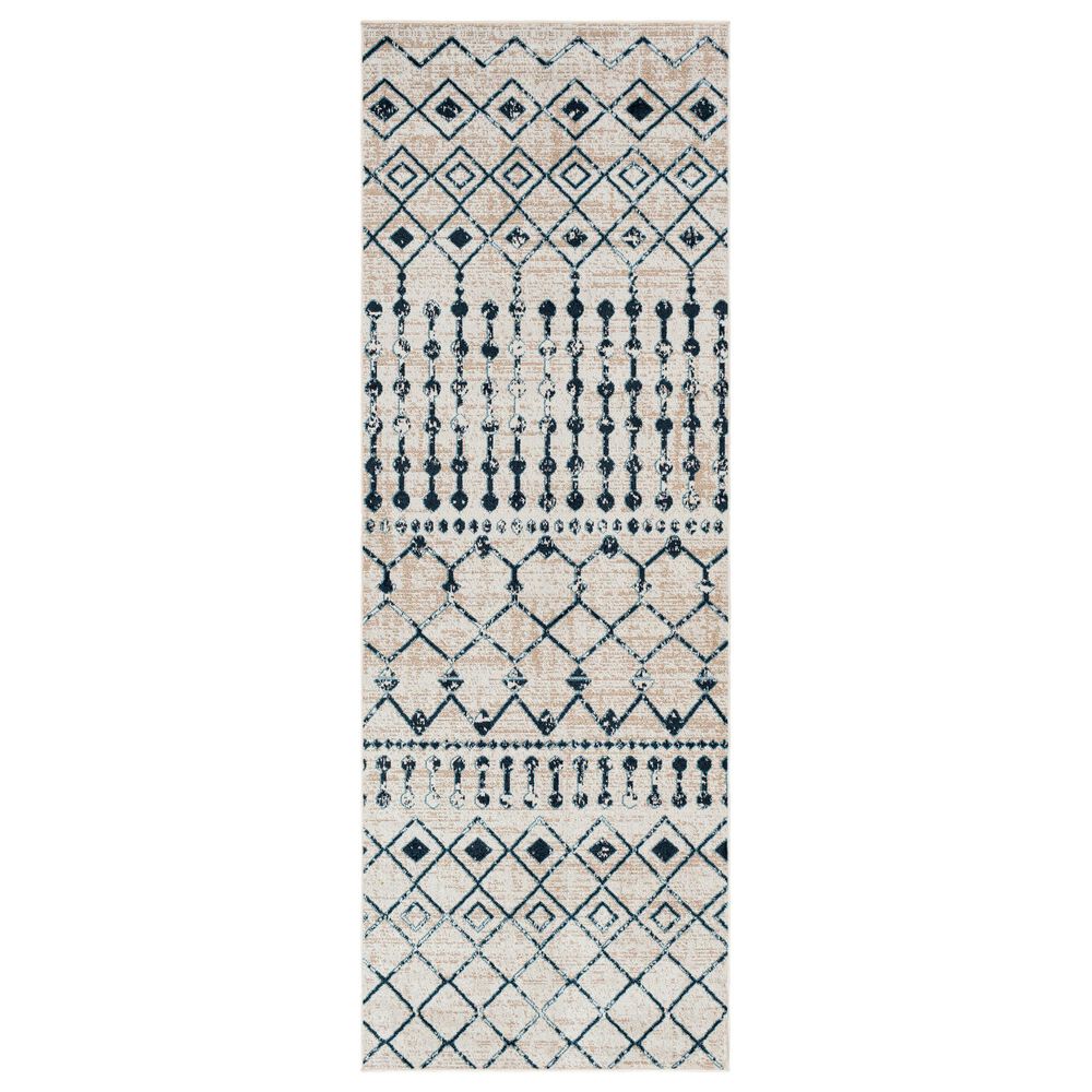 Surya Lavadora 2"7" x 7"3" Ink Blue, Blue, Light Beige and Light Gray Runner, , large
