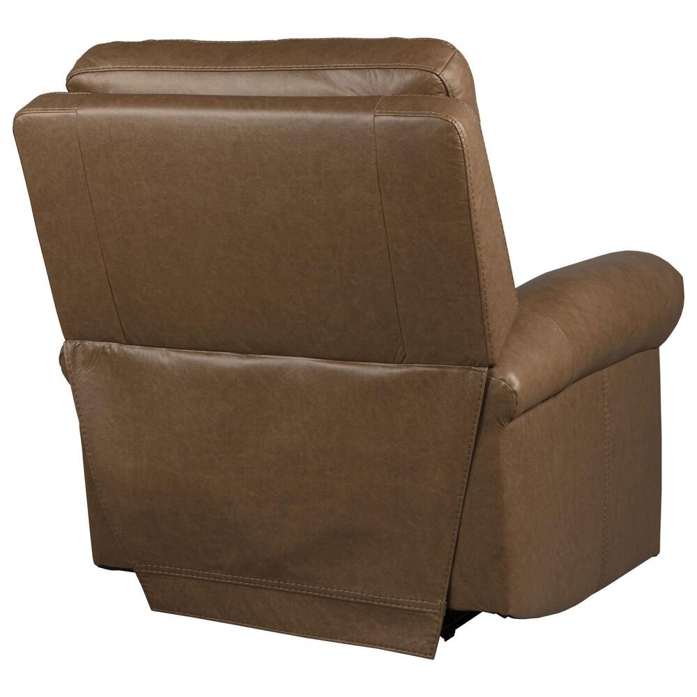 Flexsteel Alexander Power Leather Recliner in Tawny, , large