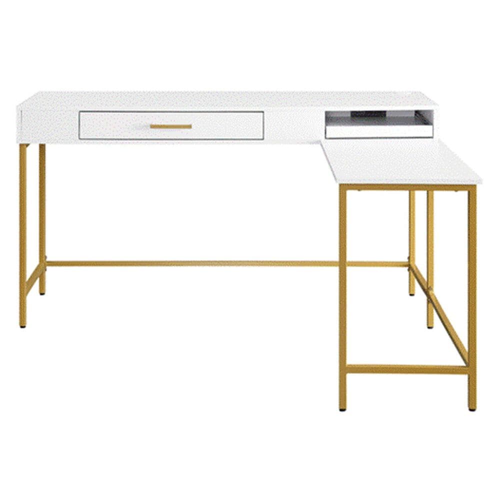 OSP Home 54" L-Desk in White, , large