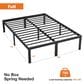 Hearth and Haven Full Heavy Duty Metal Bed Frame in Black, , large