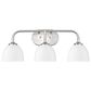 Golden Lighting Zoey 3-Light Bath Vanity in Pewter and White, , large