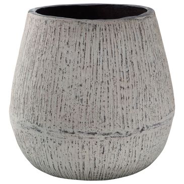 Ashley Claymount 10" Vase in Distressed White and Brown, , large