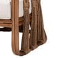 Baxton Studio Westham Arm Chair with Light Brown Rattan in White, , large