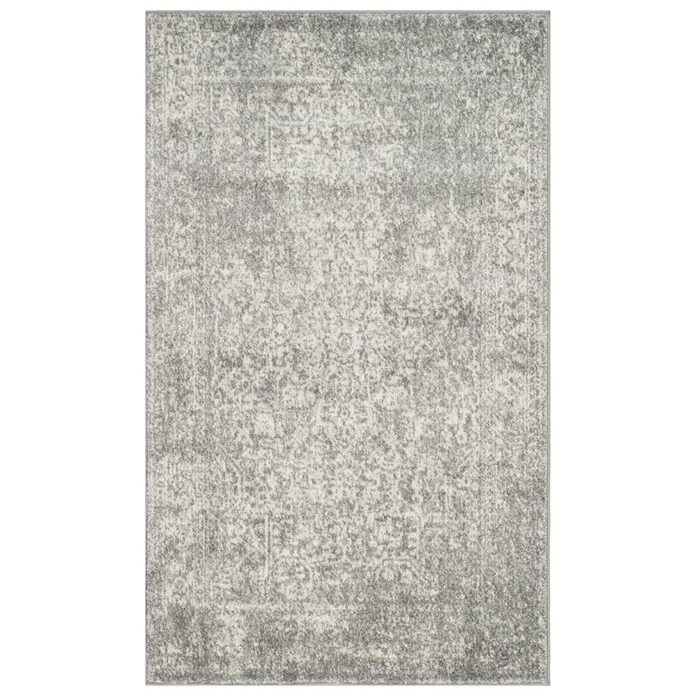 Safavieh Evoke EVK256S-3 3&#39; x 5&#39; Silver/Ivory Area Rug, , large