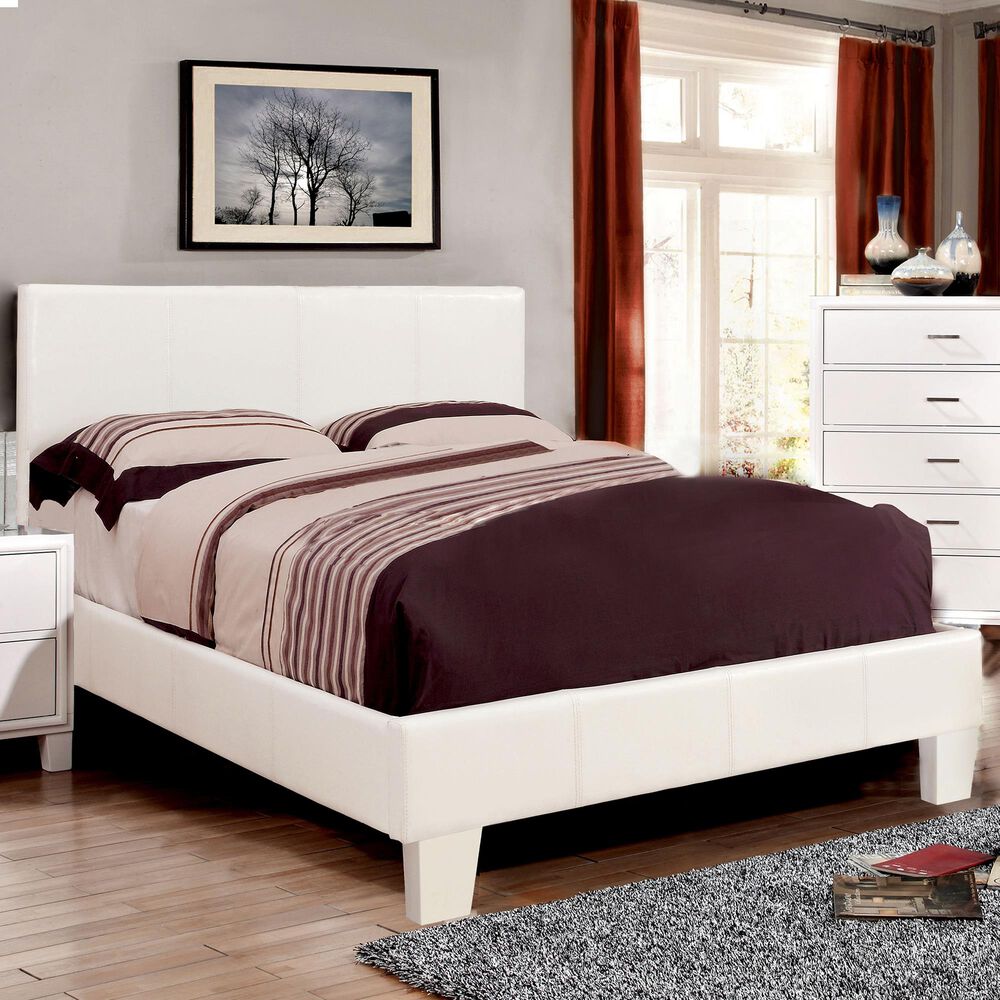 Furniture of America Tucker Full Platform Bed in White, , large