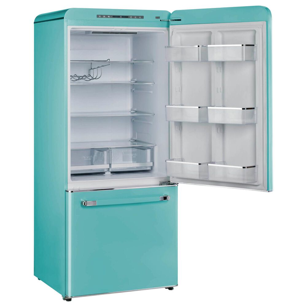 Unique Appliances Classic Retro 18 Cu. Ft Bottom Freezer Refrigerator in Ocean Mist Turquoise, , large