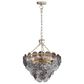 Golden Lighting Cascada 3-Tier 8-Light Pendant with Smoke Plated Glass Shade in Aegean Silver, , large