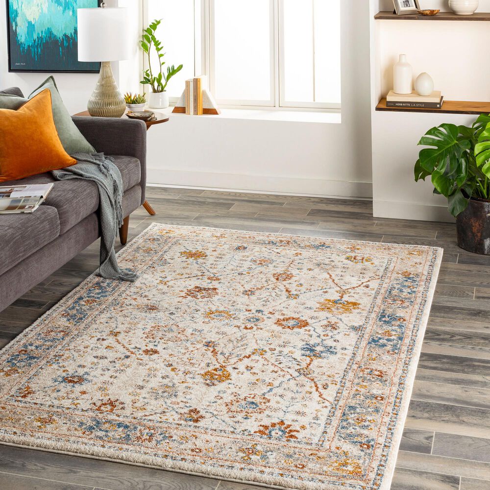 Surya Tuscany TUS-2330 Brown, Cream, Light Beige, Blue, Bright Yellow and Dusty Coral 12&#39; x 15&#39; Area Rug, , large