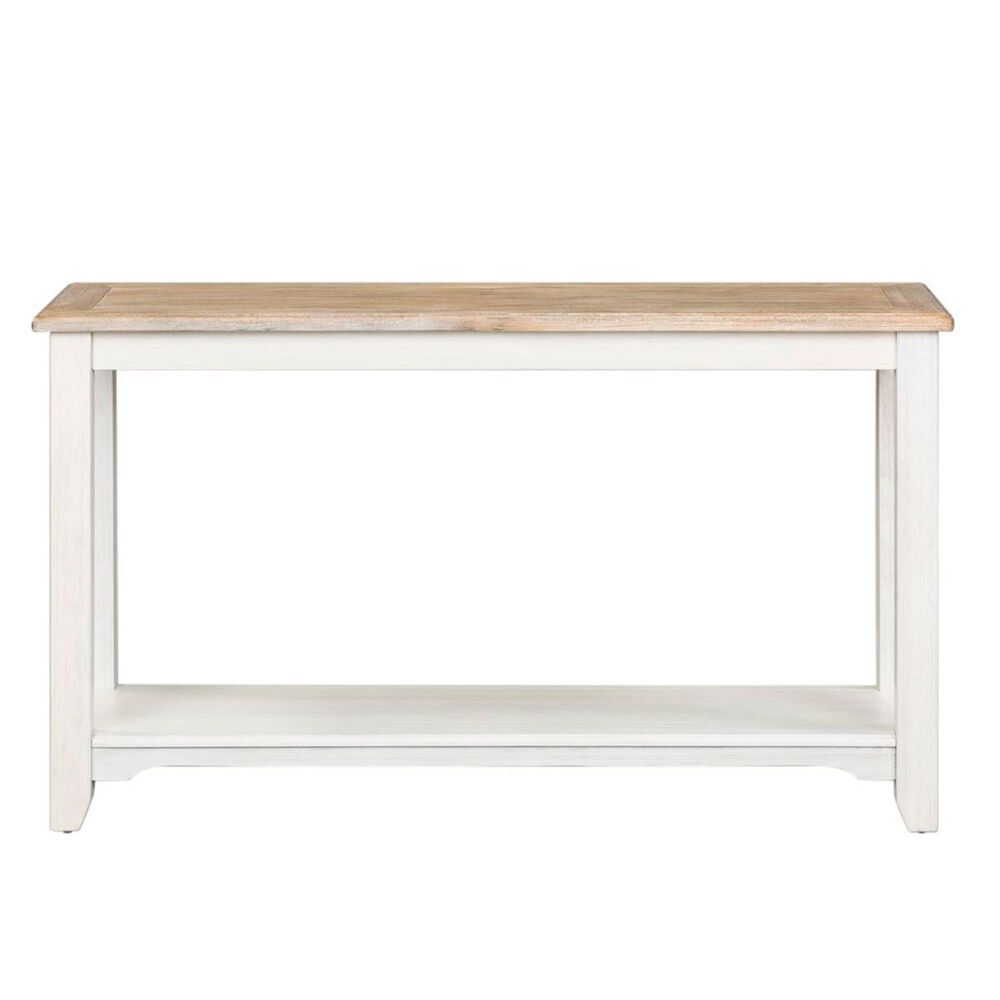 Belle Furnishings Summerhill Sofa Table in Soft White Wash, , large