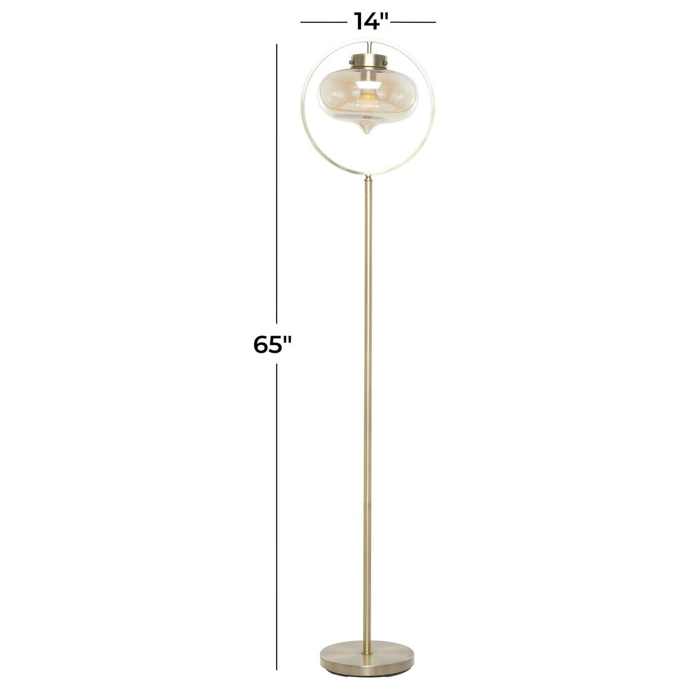 Maple and Jade 65&quot; Floor Lamp in Gold, , large