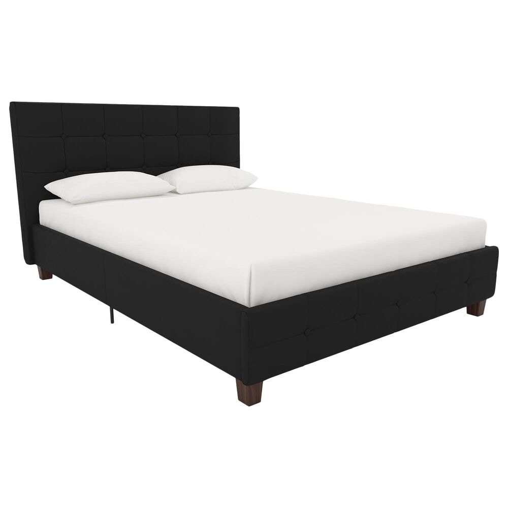 DHP Ryan Upholstered Full Bed in Black, , large