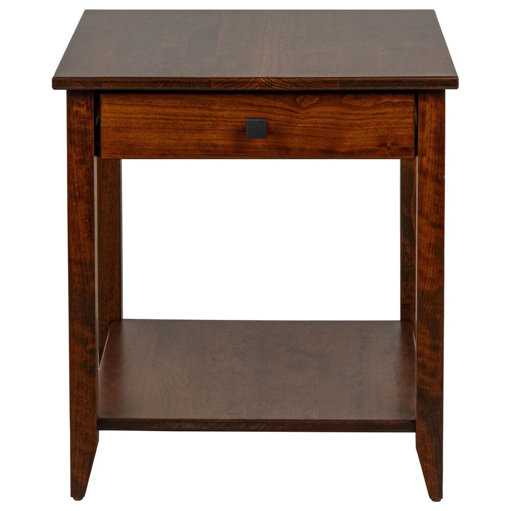 Y &amp; T Woodcraft Sienna Shaker End Table in Michaels Cherry, , large