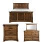 Briarwood LLC Jack and Jill 4 Piece Queen Bedroom Set in Rustic Hickory Cappuccino, , large