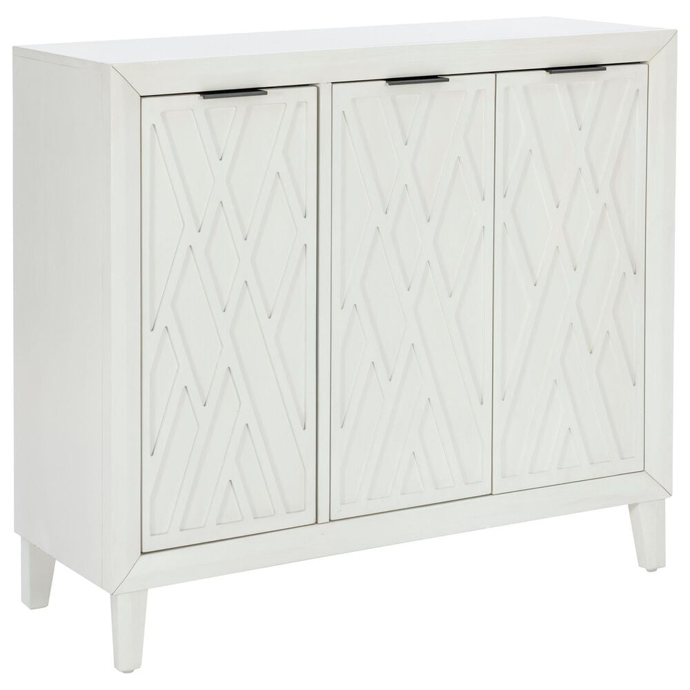 Linden Boulevard 3 Door Cabinet in White, , large