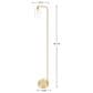 Timberlake 65" Modern Floor Lamp with LED Edison Bulb in Gold, , large