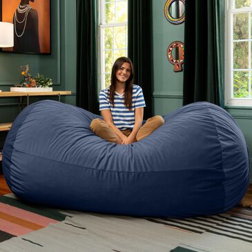 Jaxx Grand Lounger 7" Bean Bag Sofa in Navy, , large