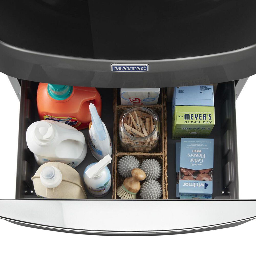 Maytag 4.8 Cu. Ft. Front Load Washer and 7.3 Cu. Ft. Gas Dryer Laundry Pair with Pedestal in Metallic Slate, , large