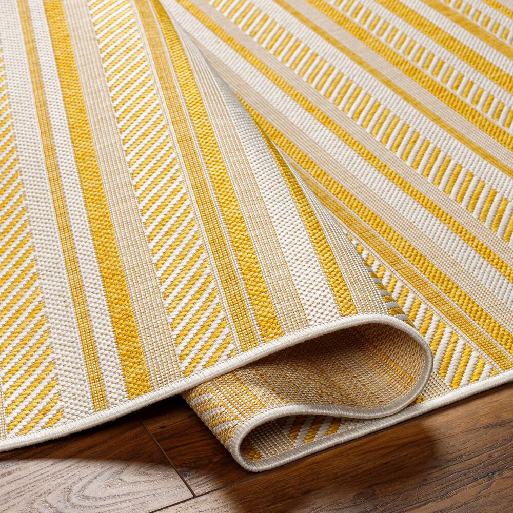 Surya Eagean EAG-2424 Mustard and Ivory 7&#39;10&quot; x 10&#39;2&quot; Indoor/Outdoor Area Rug, , large