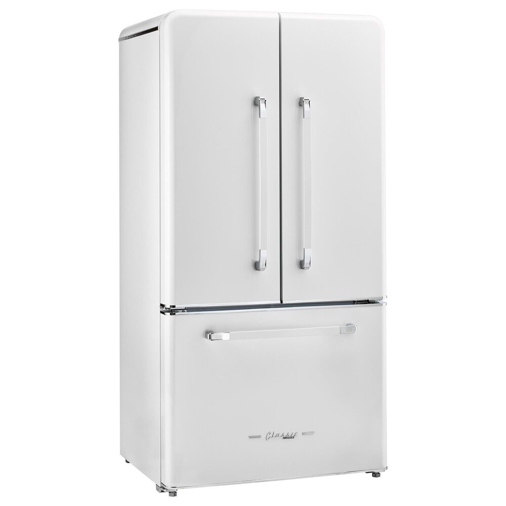 Unique Appliances Classic Retro 21.4 Cu. Ft Frost Free Counter Depth French Door Refrigerator in Marshmallow White, , large