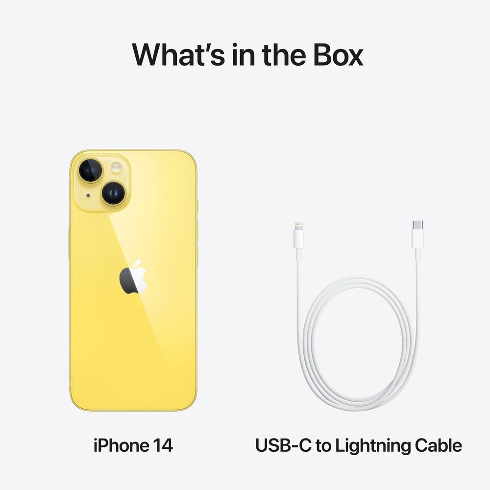 Apple iPhone 14 128GB Yellow &#40;eSIM&#41;, , large