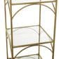 Maple and Jade 4-Shelf Storage Shelving Unit in Satin Gold and Clear, , large