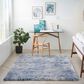 Nourison Dreamy Shag Abstract 4" x 6" Light Blue Area Rug, , large