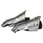 Maple and Jade 2-Piece Replica Medieval Decorative Armor Gloves Set in Polished Silver and Gold, , large
