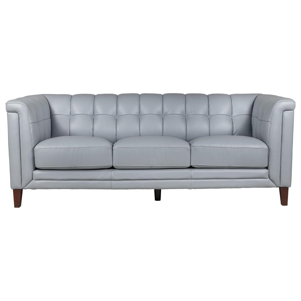 Hydeline Arvo Stationary Leather Sofa in Spa Blue, , large