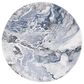 Safavieh Cyrus Shag 6"7" Round Ivory and Blue Area Rug, , large