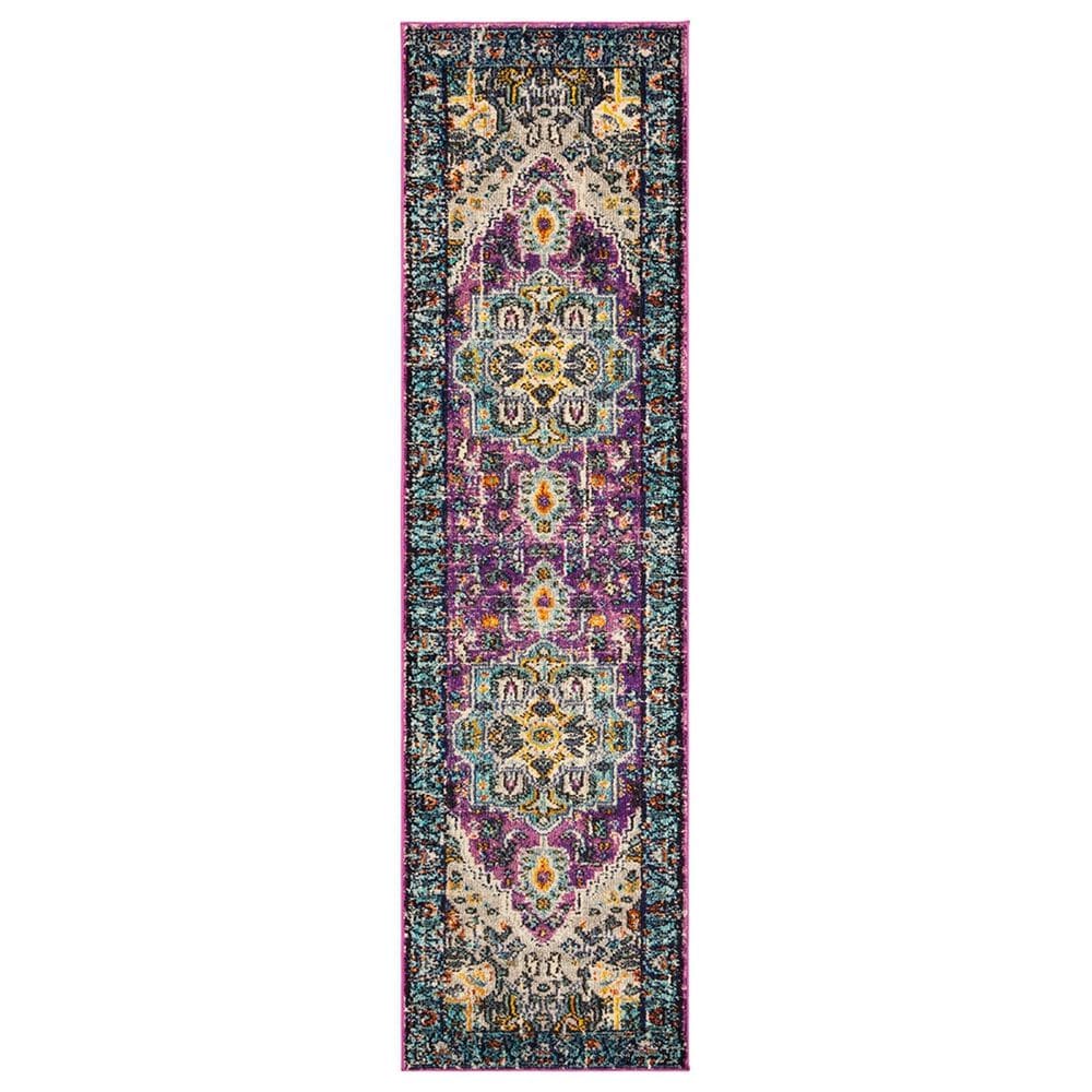 Safavieh Monaco MNC251L-212 2&#39;2&quot; x 12&#39; Violet/Light Blue Runner, , large