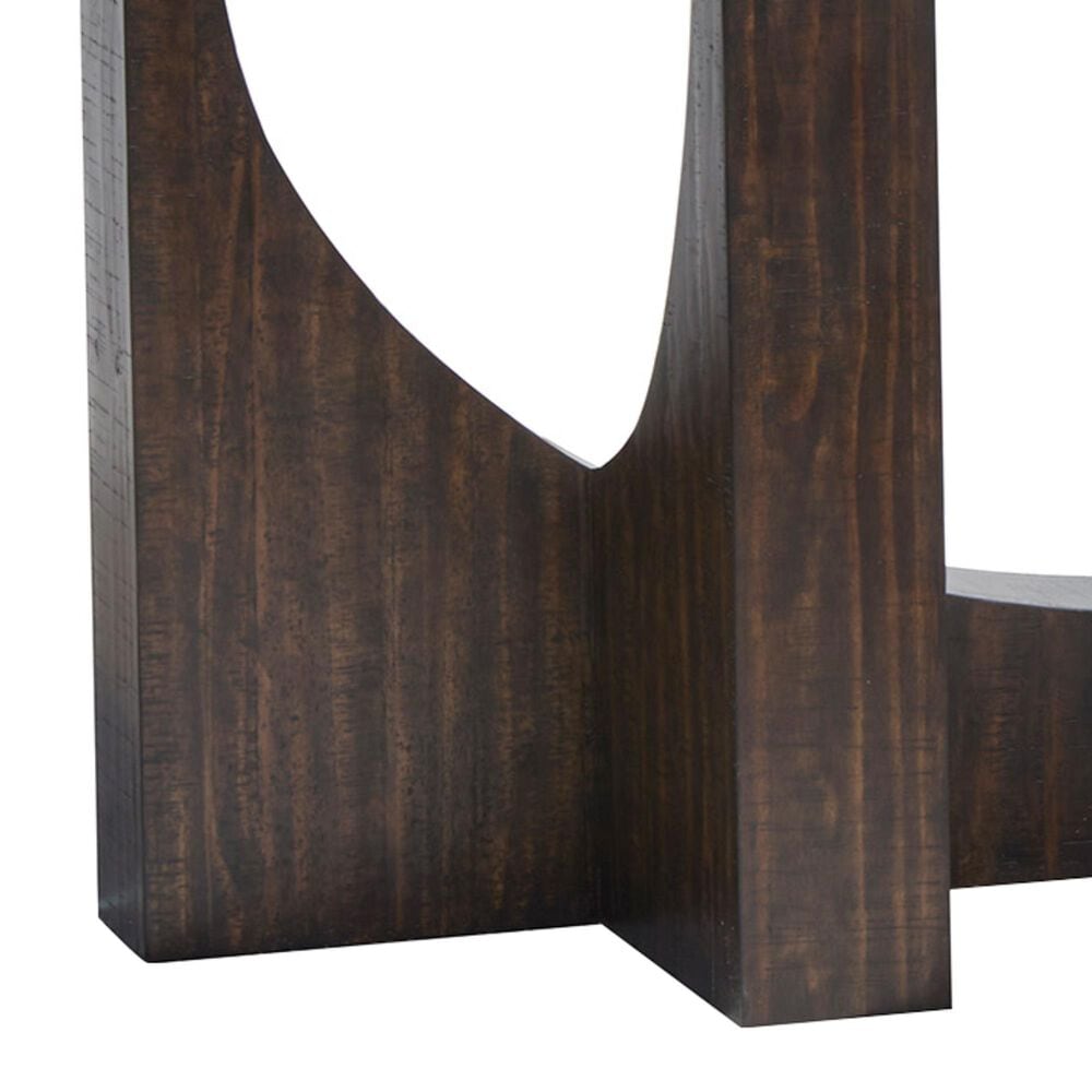 Nicolette Home Beckham Console Sofa Table in Rustic Tavern and Clear, , large