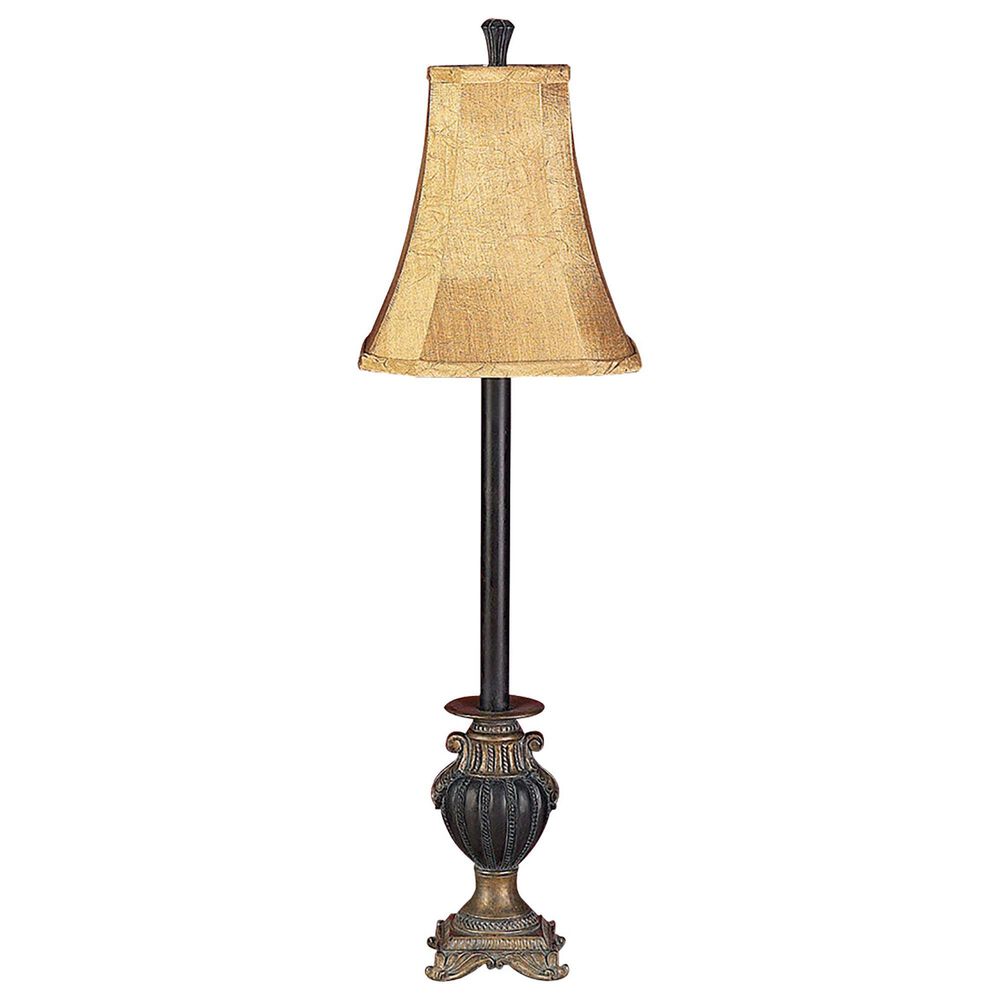 Maple and Jade Traditional Tuscan Metal Buffet Lamp in Brass, , large