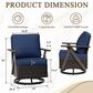 Sunwell Garden 3-Piece Patio Chat Set in Navy, , large