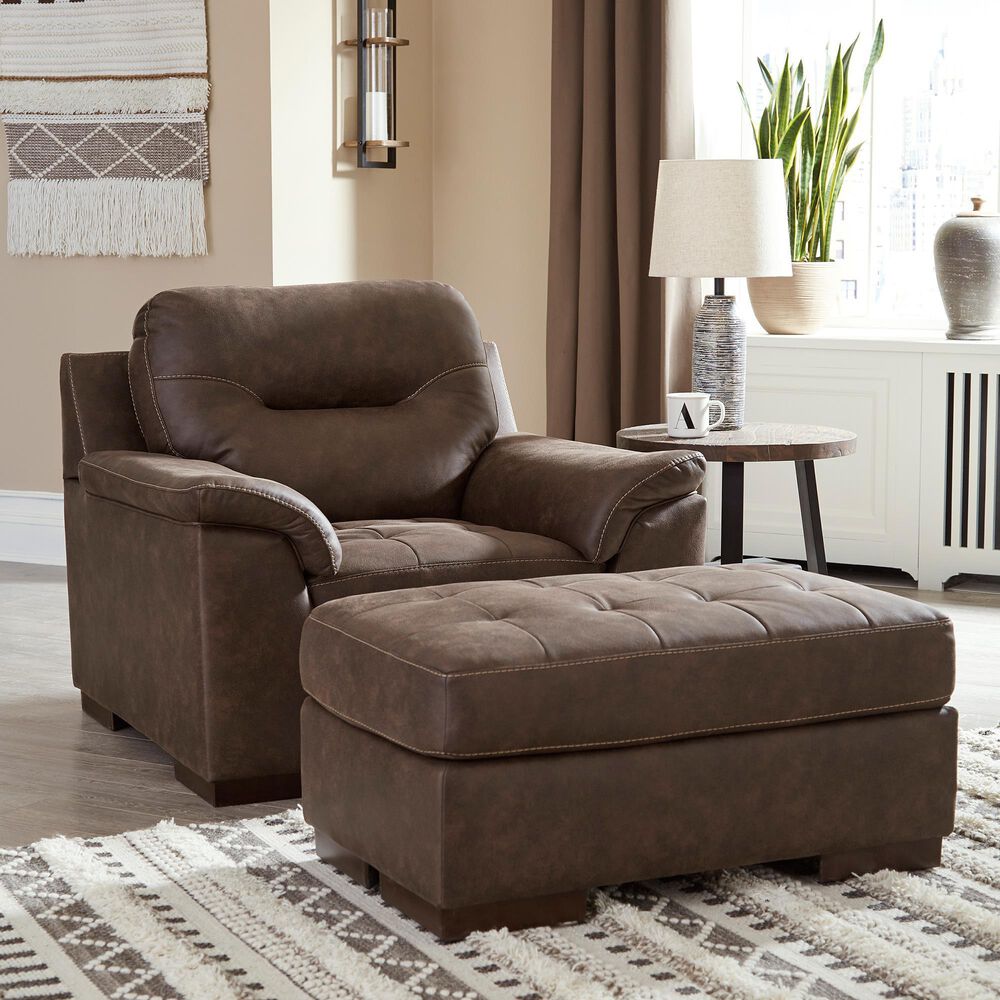 Ashley Maderla Ottoman in Walnut Brown, , large