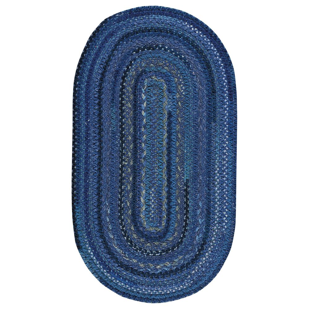 Capel Bayview 0036-470 2" x 3" Oval Twilight Blue Area Rug, , large