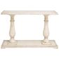 Uma Enterprises Farmhouse Pedestal Console Table in White, , large
