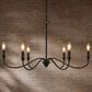 Vaxcel Annabelle 36" 6-Light Chandelier in Matte Black, , large