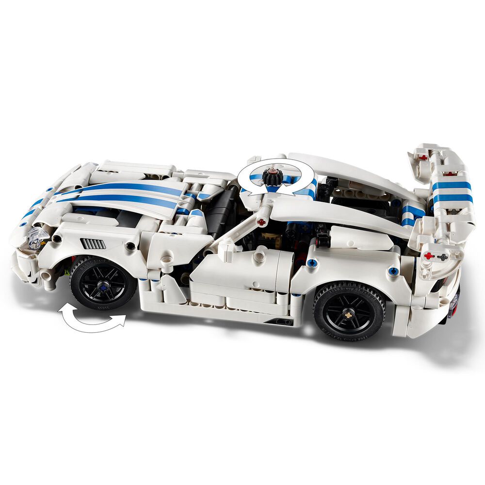 LEGO Technic Dodge Viper GTS-R Sports Car Building Set, , large