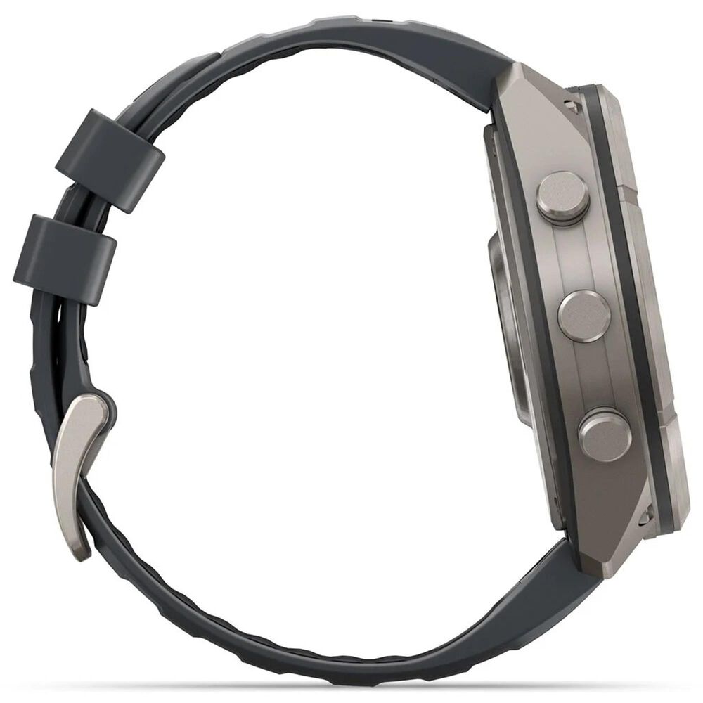 Garmin fenix 9 Pro inReach Smartwatch 51mm Titanium with Graphite and Black Silicone Band, , large