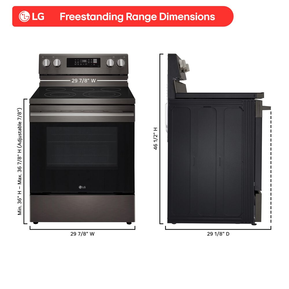 LG 6.3 Cu. Ft. Freestanding Electric Range in Black Stainless Steel, , large