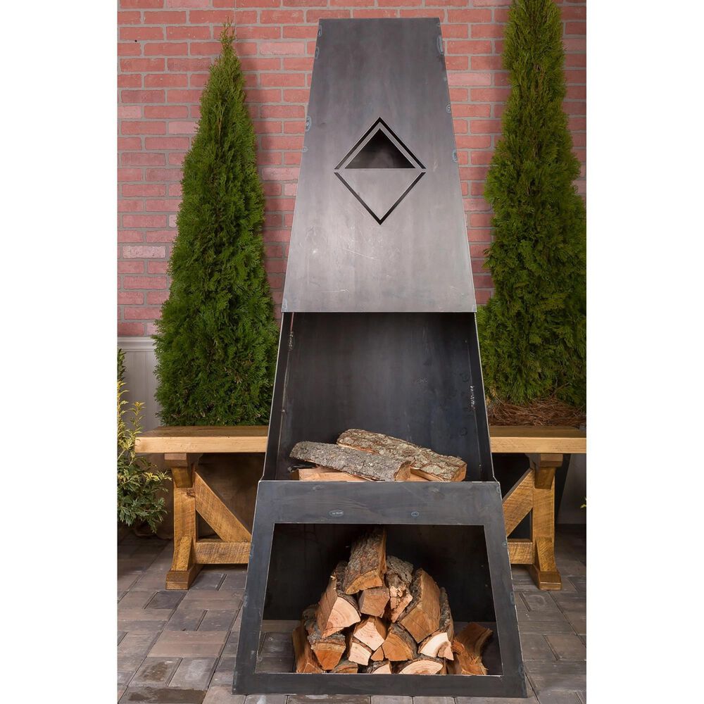 Napa East Collection Ember Max Outdoor Fireplace in Raw Steel, , large